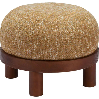 Gome Round Wood Ottoman