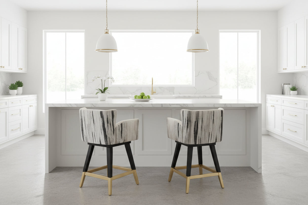 Grace Fabric Swivel Counter Stool
