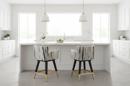 Grace Fabric Swivel Counter Stool