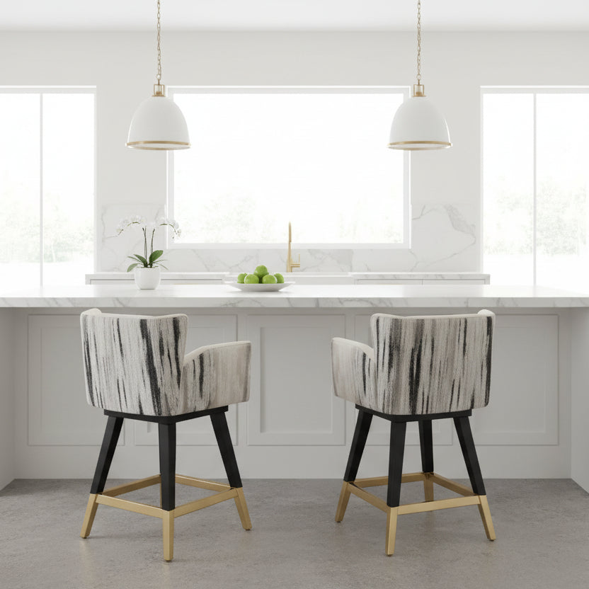 Grace Fabric Swivel Counter Stool