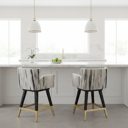 Grace Fabric Swivel Counter Stool