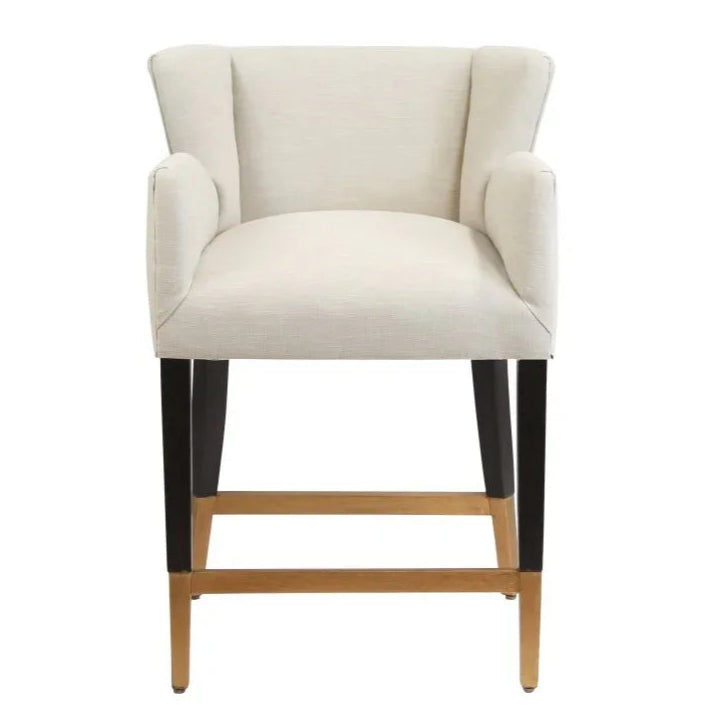 Grace White Fabric Counter Stool