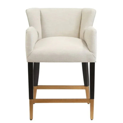 Grace White Fabric Counter Stool