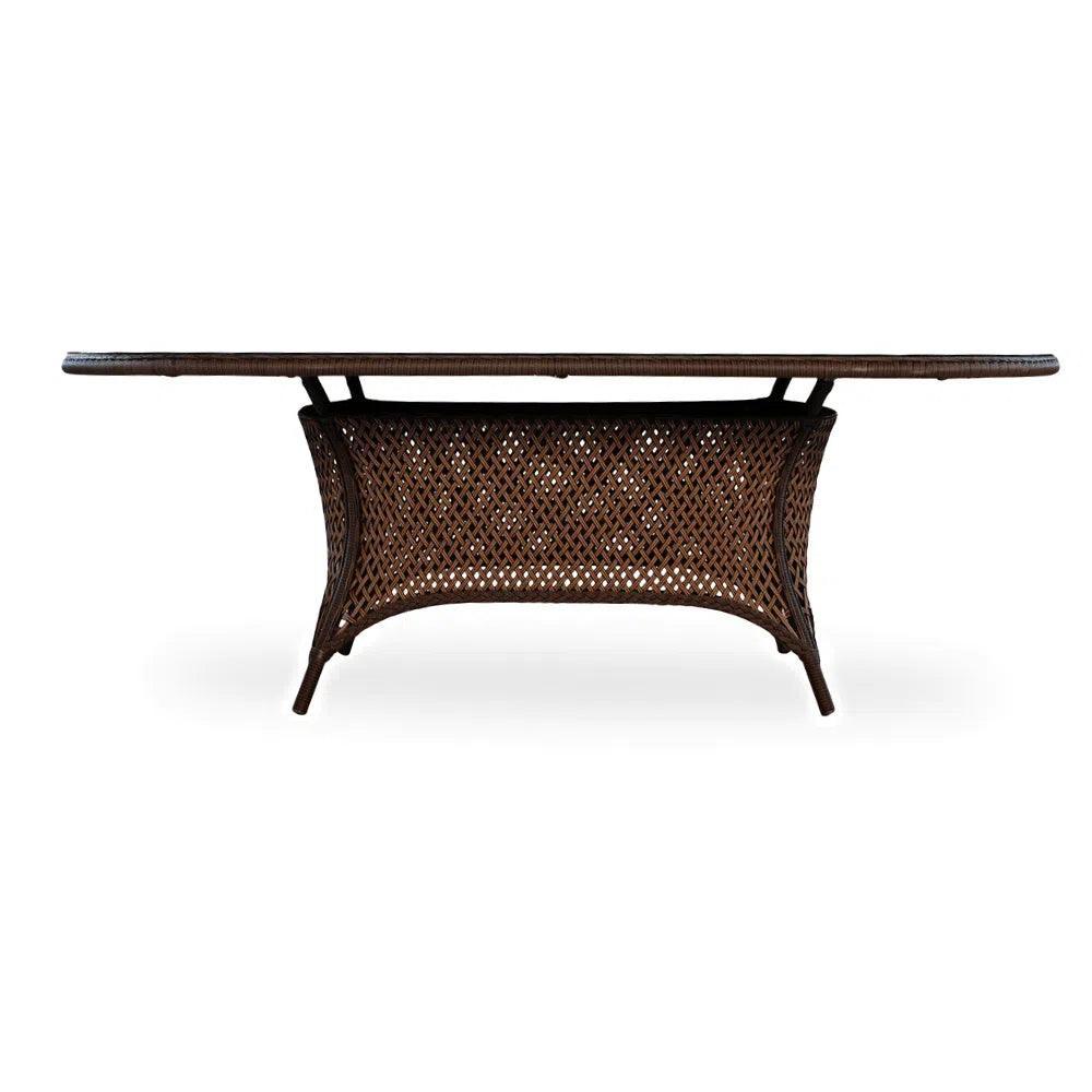 Grand Traverse Outdoor Oval Dining Table Umbrella Hole