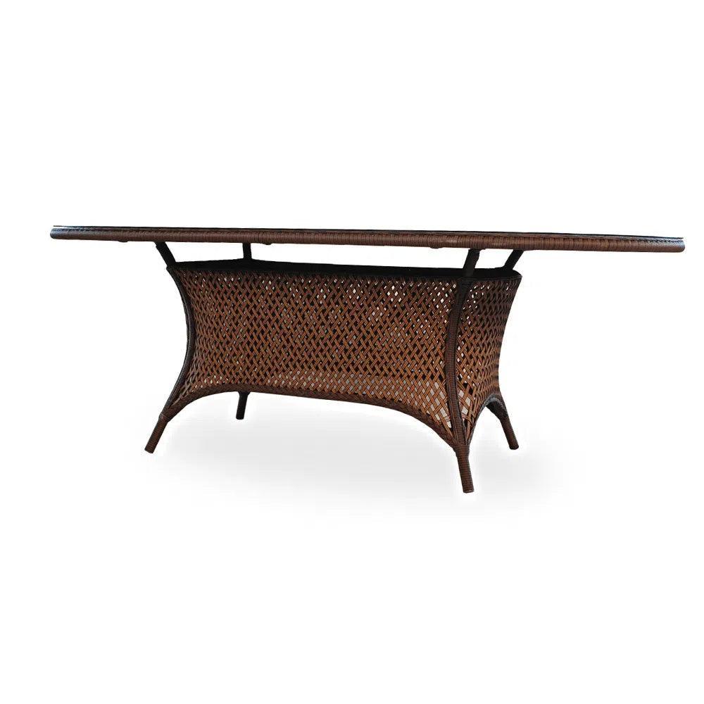 Grand Traverse Outdoor Oval Dining Table Umbrella Hole