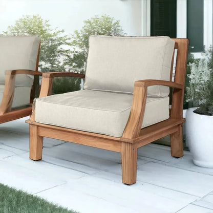 Grande Teak Club Chair with Sunbrella Cushions