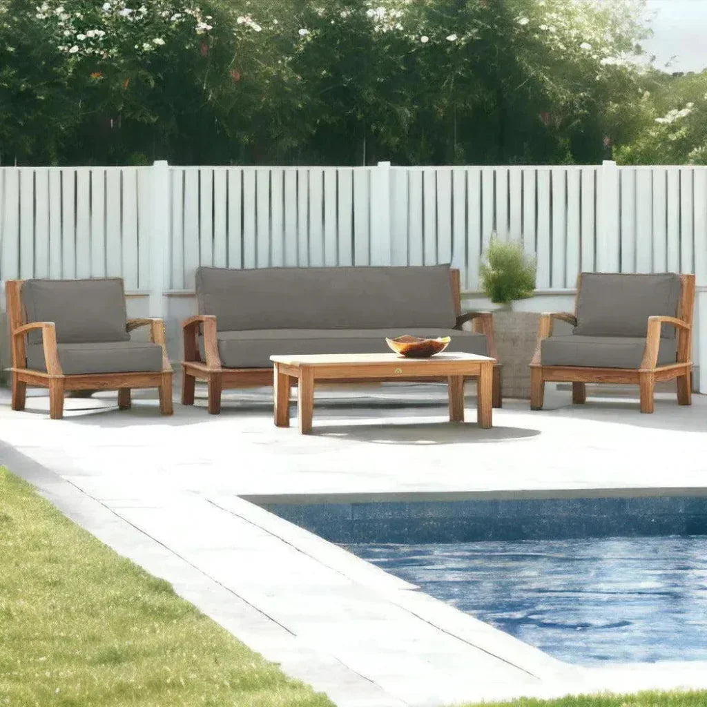 Grande Teak Club Chair with Sunbrella Cushions