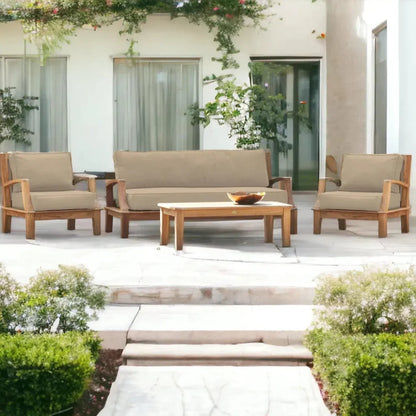 Grande Teak Club Chair with Sunbrella Cushions