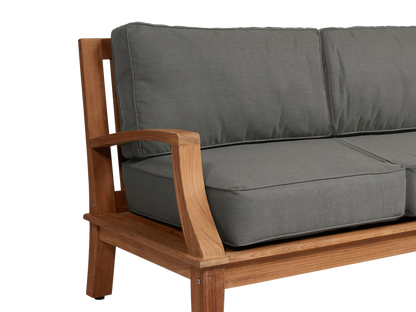 Grande Teak Deep Outdoor Couch with Sunbrella Cushions