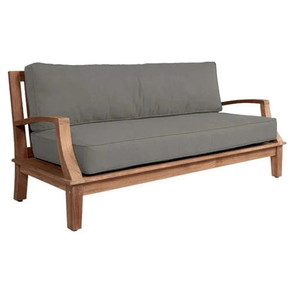 Grande Teak Deep Outdoor Couch with Sunbrella Cushions