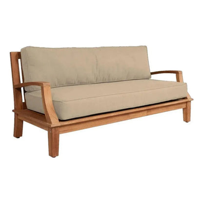 Grande Teak Deep Outdoor Couch with Sunbrella Cushions