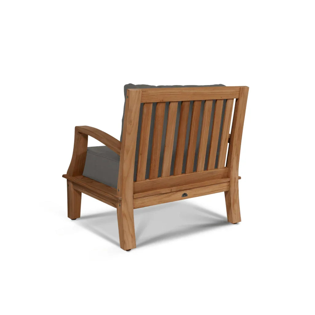 Grande Teak Patio Deep Sofa Set with Sunbrella Cushion 4PC