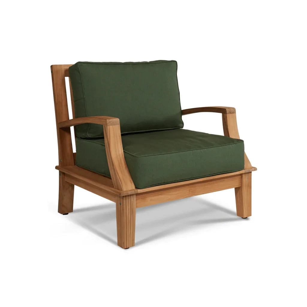 Grande Teak Patio Deep Sofa Set with Sunbrella Cushion 4PC