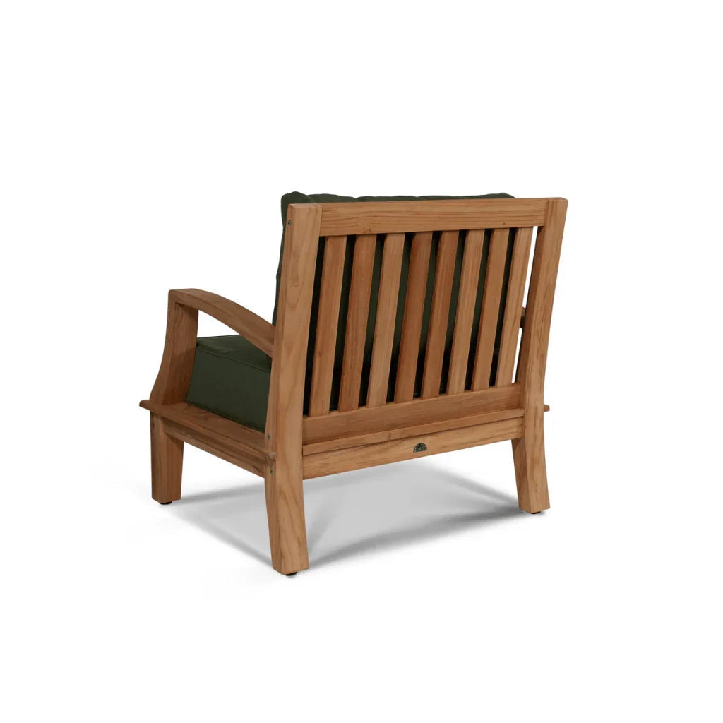 Grande Teak Patio Deep Sofa Set with Sunbrella Cushion 4PC