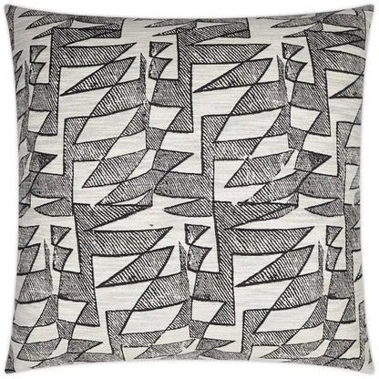 Graz Black Large Throw Pillow With Insert