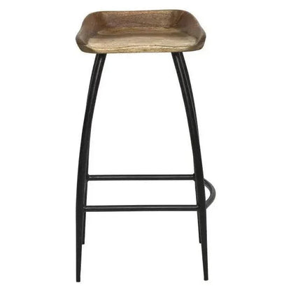 Grela Wood Black Bar Stool