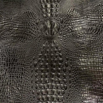 Grey Croc Western Couch Grey Alligator Embossed Leather