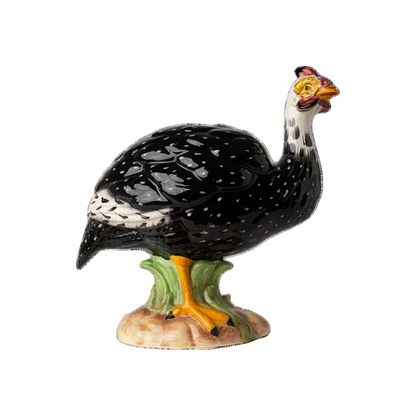 Guinea Hand-Painted Ceramic Hen Sculpture
