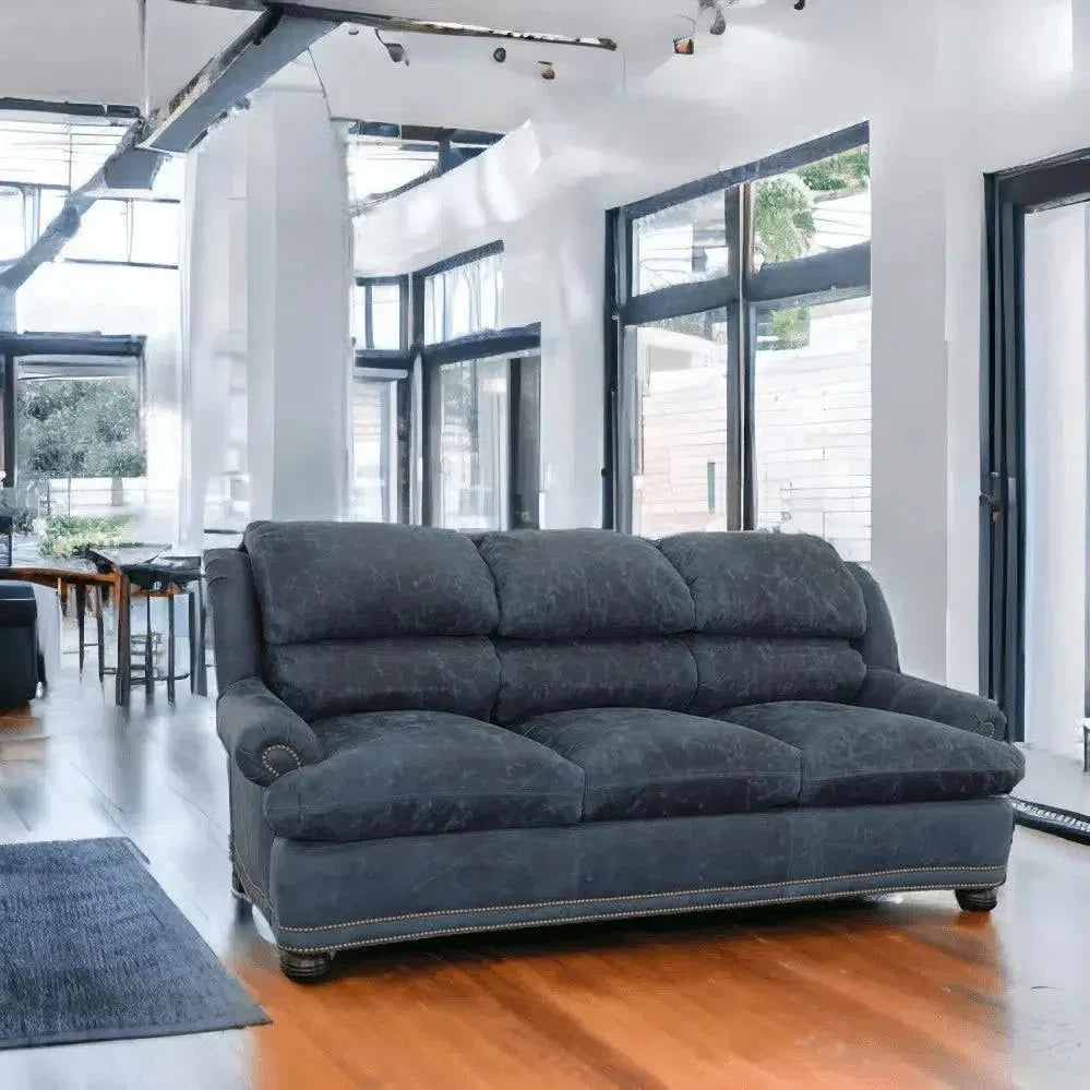 Gunslinger Leather Sofa - Custom Benchmade USA
