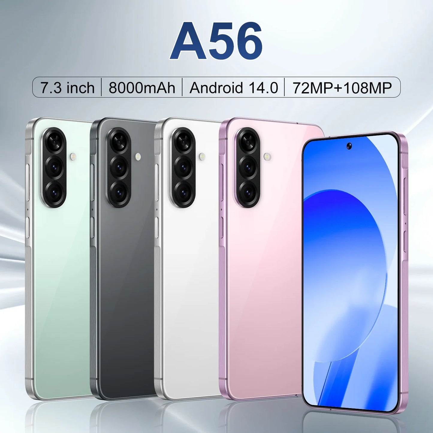 Factory Price Original A56 5G Dual SIM Smartphone 144Hz 108MP Android Phone Quick Charge Big Screen Phone CDMA