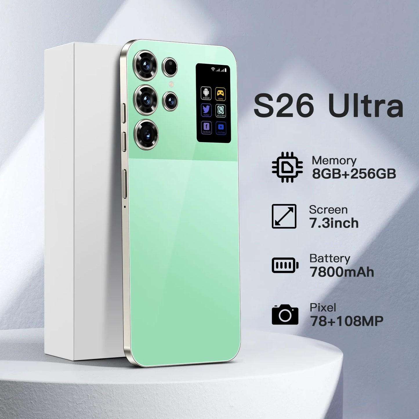 Good Quality 5G Original Mobile Phone S26 Ultra SmartPhone 7.3HD Screen 16G+1T Android14 Dual Sim Face Unlocked