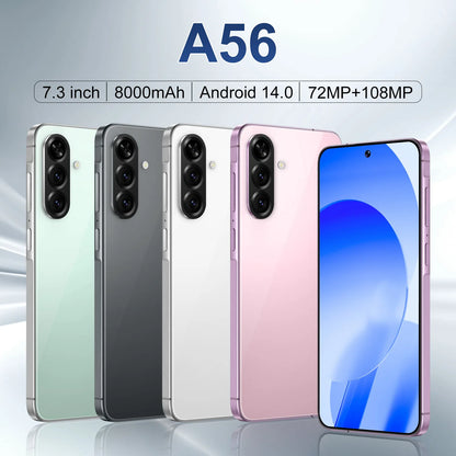 Factory Price Original A56 5G Dual SIM Smartphone 144Hz 108MP Android Phone Quick Charge Big Screen Phone CDMA