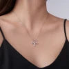 Hot Selling Shiny Zodiac 925Pure Silver Pendant Necklace With Moissanite Twelve Zodiac Luxury Fashion Jewelry for Daily Necklace