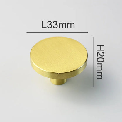 IHOMCASA Round Brass Gold Furniture Handles For Drawers Bathroom Kitchen Storage Cabinet Pulls Wardrobe Shoe Cupboard Door Knob