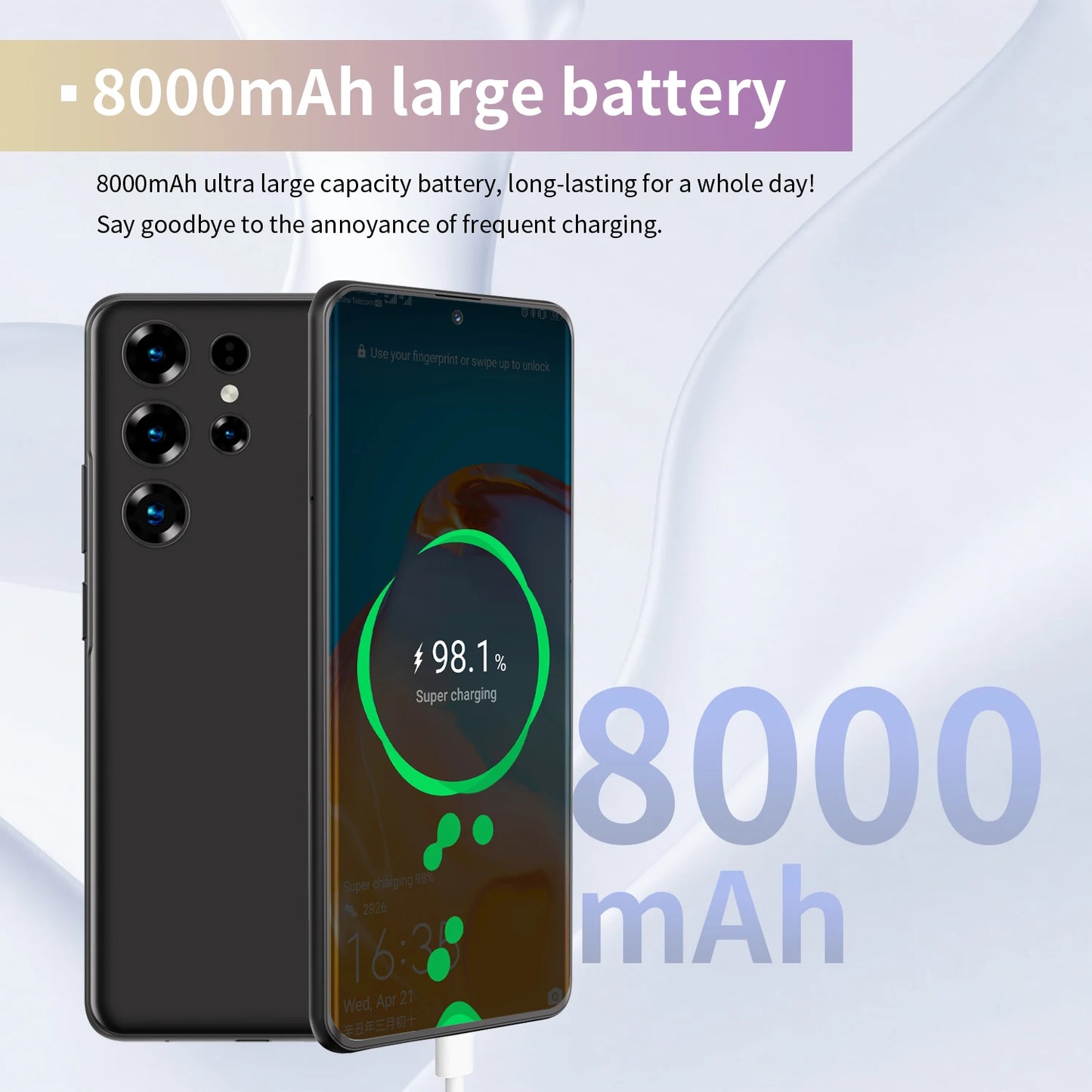 Sell Well Very Friendly Factory Price S26 Ultra Smartphone 8GB+256GB Unlocked Dual Card 7.3 Inches Screen Mobile Phones