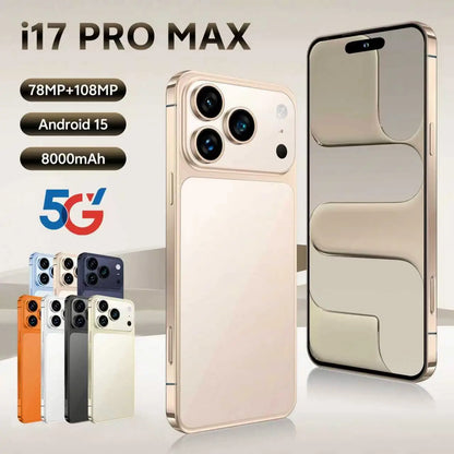 New I17 ProMax Wholesale Cheap Brand Mobile Original Phone Version Unlocked 16GB+512GB1 TB Original Low Price Dual Sim Card