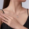Hot Selling Shiny Zodiac 925Pure Silver Pendant Necklace With Moissanite Twelve Zodiac Luxury Fashion Jewelry for Daily Necklace