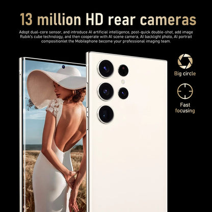 6.8-inch S24 Ultra 3GB+64GB Smartphone 6.8inch Phone Wholesale Telephone Face Recognition Fingerprint Android 12 4+64GB