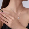 Hot Selling Shiny Zodiac 925Pure Silver Pendant Necklace With Moissanite Twelve Zodiac Luxury Fashion Jewelry for Daily Necklace