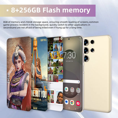 Sell Well Very Friendly Factory Price S26 Ultra Smartphone 8GB+256GB Unlocked Dual Card 7.3 Inches Screen Mobile Phones