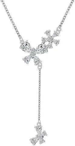 Tianyu Gems 18K Thick Gold Plated Necklace Mossanite 1 Carat 6.5mm DF VVS Round White Moissanite Silver Heart Pendant Necklace
