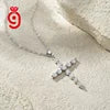 Hot Selling  Pave Set Cross Pendant 925 Sterling Silver Moissanite Necklace D Color VVS1 Sparkling Moissanite Necklace