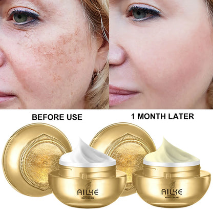 AILKE Collagen Lightening Face Care Set, Moisturizing, Even Skin Tone, Anti-Aging, Wrinkles, For All Skin Types Cosmetics
