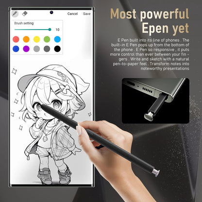 6.8-inch S24 Ultra 3GB+64GB Smartphone 6.8inch Phone Wholesale Telephone Face Recognition Fingerprint Android 12 4+64GB