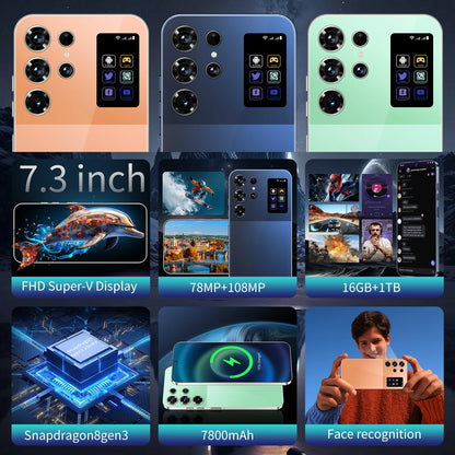 The Best Price 2025 Latest S25 Ultra Smart Phone 16G+1TB Android Hot Style Gaming Phone HD Screen 5G Cellular Cheap Phones
