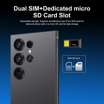 22G+2TB S25 Ultra Factory Price Big Screen Version Android 5G Smartphone Dual-SIM HD Unlocked Phones Built-in Pen 108MP