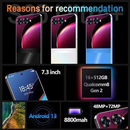 5G Phones Android 13.0 Mobile Phones Cellphone Original S25 Ultra 16GB+512GB Smartphone 7.3 Inch Unlocked Dual Card Smart Phone