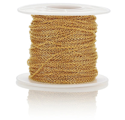 10Meters/Roll Stainless Steel Gold Chain O Shape Cross Chains for DIY Jewelry Making