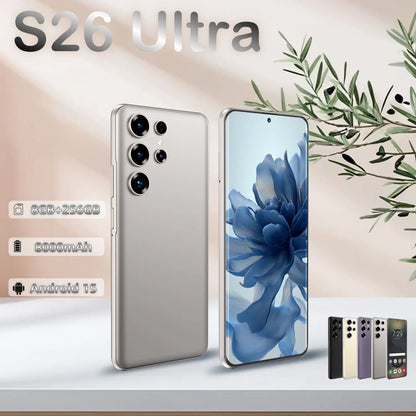 Sell Well Very Friendly Factory Price S26 Ultra Smartphone 8GB+256GB Unlocked Dual Card 7.3 Inches Screen Mobile Phones