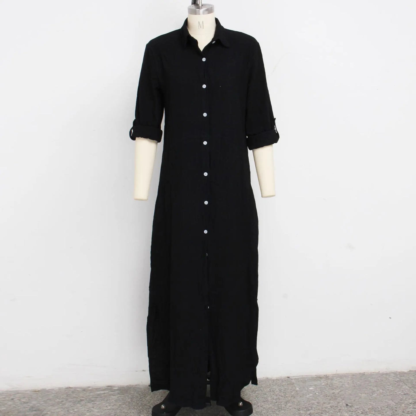 Women Summer Long Maxi Shirt Dress Sexy Long Sleeve Loose Casual Street Dresses Loose Dress