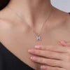 Hot Selling Shiny Zodiac 925Pure Silver Pendant Necklace With Moissanite Twelve Zodiac Luxury Fashion Jewelry for Daily Necklace