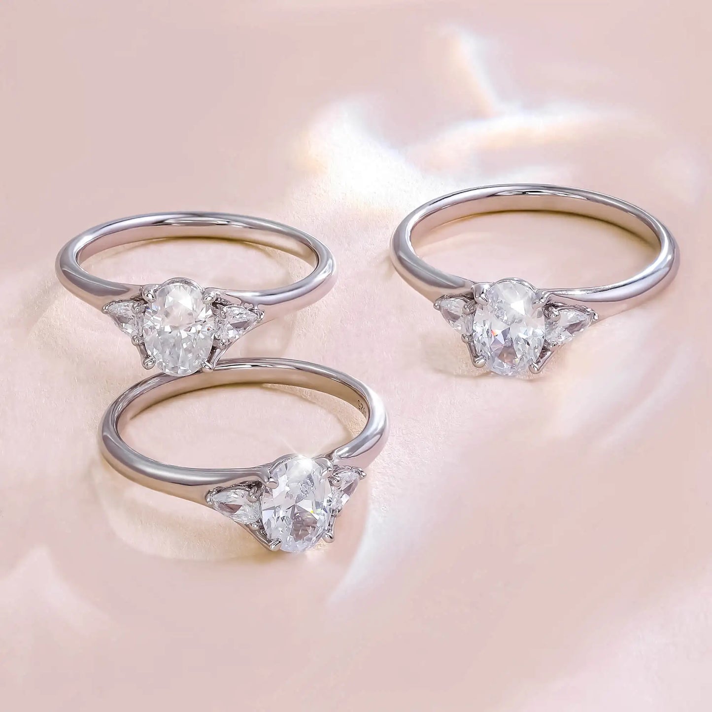 1CT White D VVS Moissanite Ring 925 Sterling Silver 18k White Gold Plated Moissanite Diamond Ring  for Women Anniversary Gift