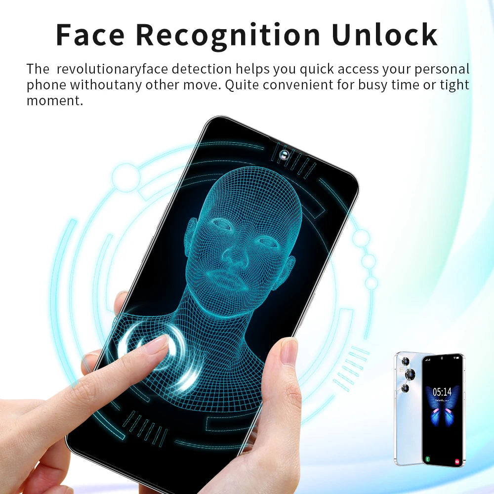 Celular NETWORK Full Display S30 Ultra 16GB+1TB 7.3 Inch Android 13 Cheap Phones for Mobile Smart Phone