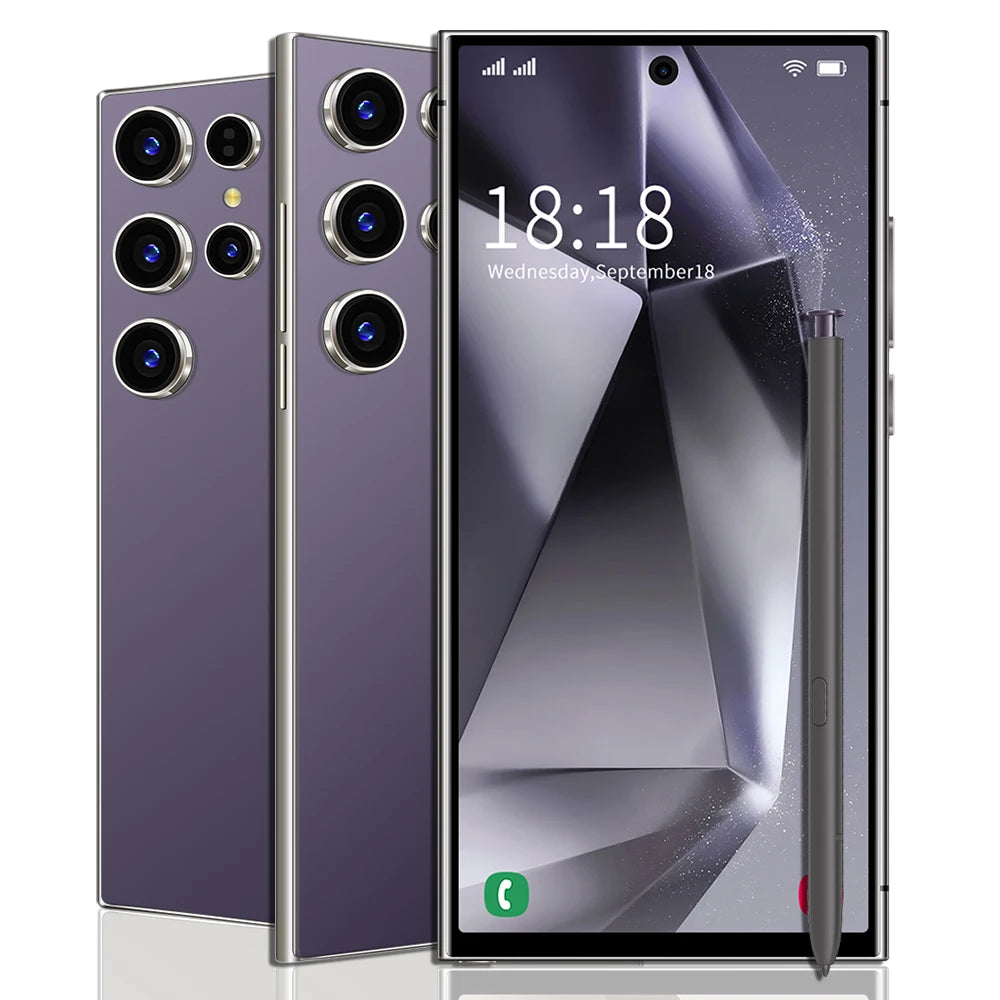 Best Selling S24 Ultra 5G Smartphone 7-Inch Version with Dual SIM Android14 CDMA Cellular 4G/5G Mobile Phones