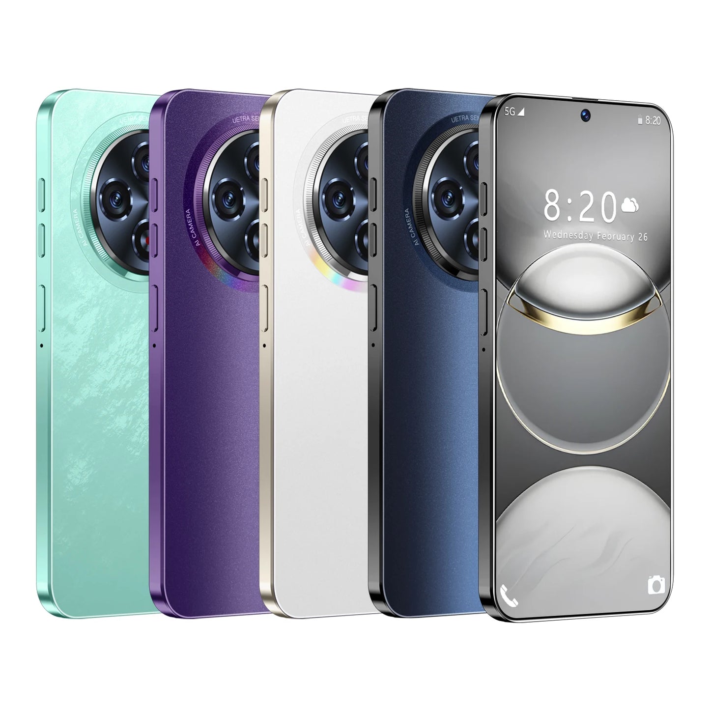 Newly Designed 30 5G Smartphone Large HD Screen 16GB +1TB Dual Card Dual Standby Decacore CPU Phones Mobile Android Gaming