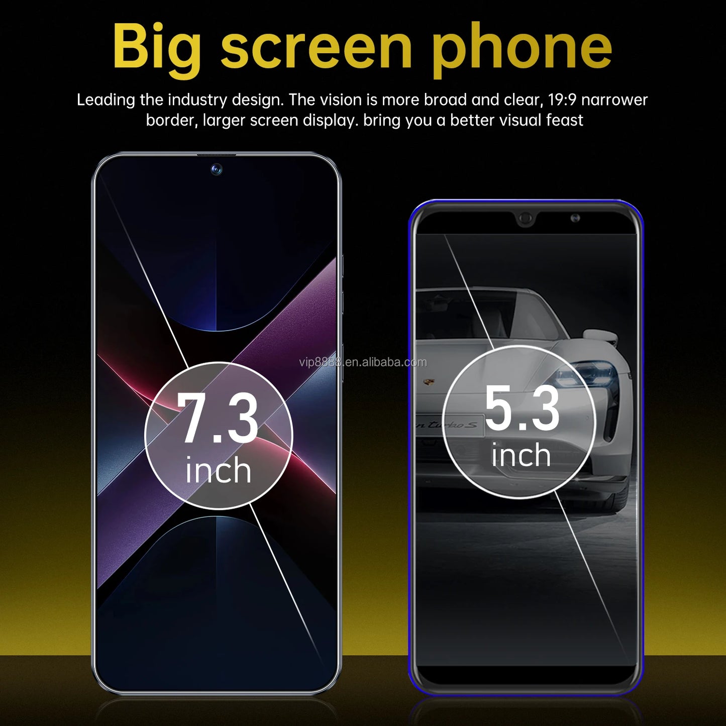 Real High Quality X7 Pro 16+1TB Smartphone Hot Selling 7.3 Inch Big Screen Cheap Android 14 Cellphones Smart Phones
